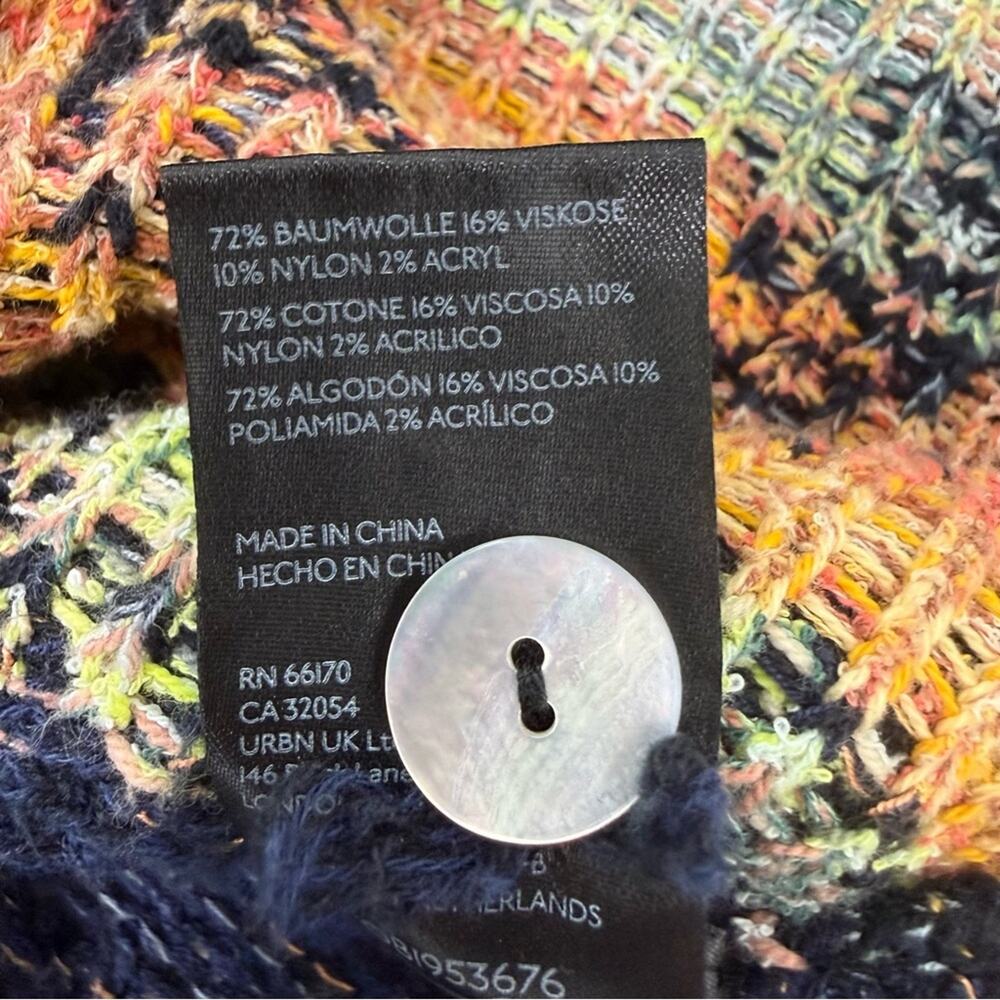 Anthropologie Pilcro | Polo Camp Sweater Palm Print Short Sleeve Size XS/S - Picture 8 of 9